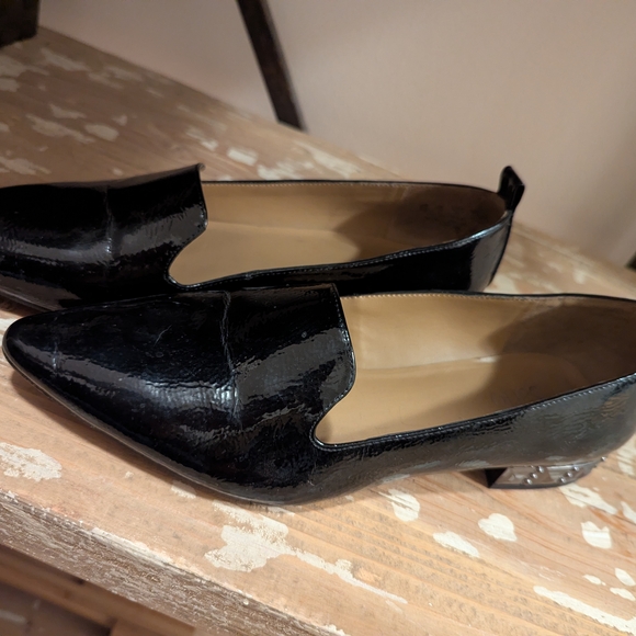 Franco Sarto Glossy Black Women's Flats - Picture 2 of 4